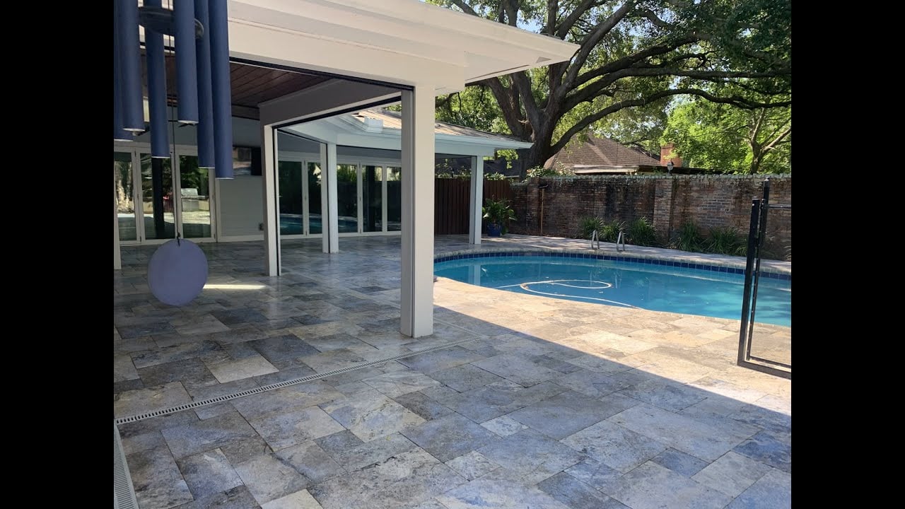 Tampa Slippery Travertine / Non Slip for Travertine + Marble Decks