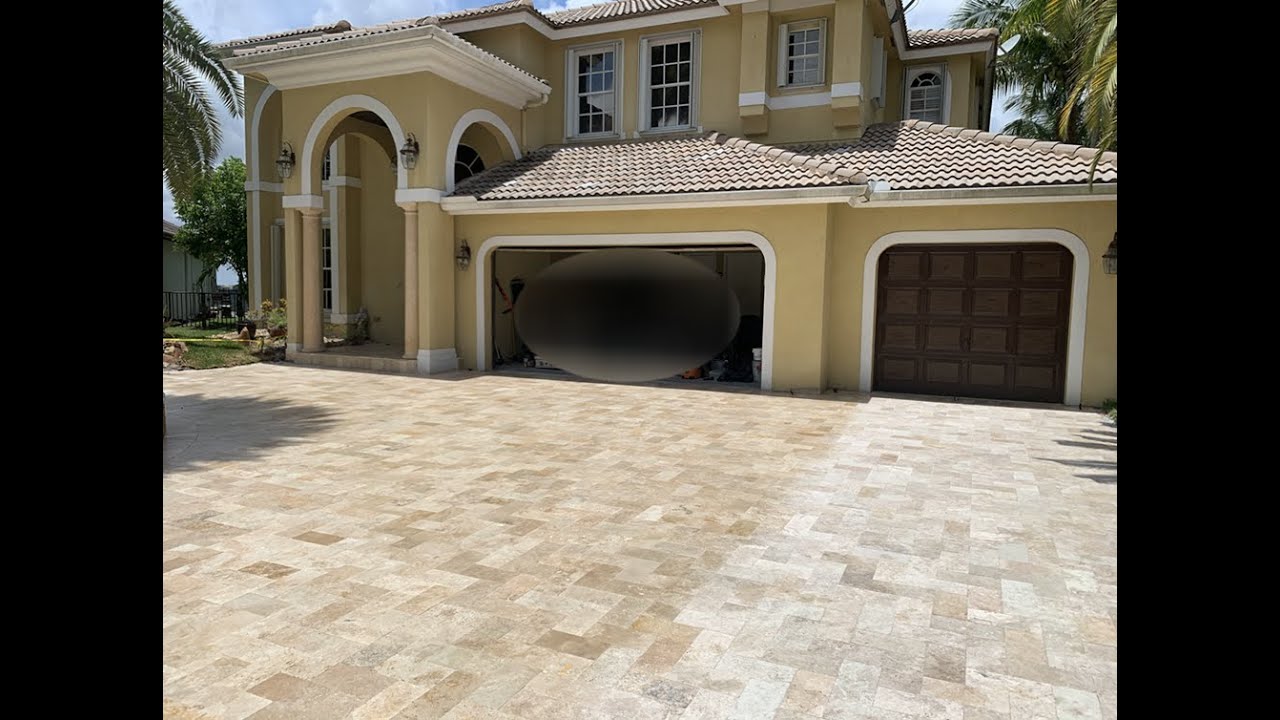 Sealing Travertine Drive Way - Must See