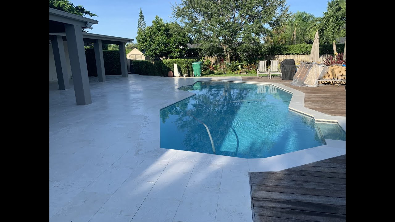 How to Fix Slippery Travertine Pool Deck