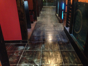 NON SLIP APPLICATION ON RESTAURANT PORCELAIN TILE FLOORS