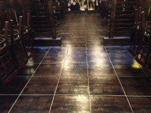 NON SLIP APPLICATION ON RESTAURANT PORCELAIN TILE FLOORS