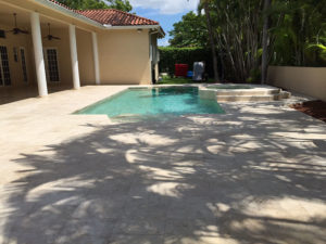 Non slip application for Travertine Stone