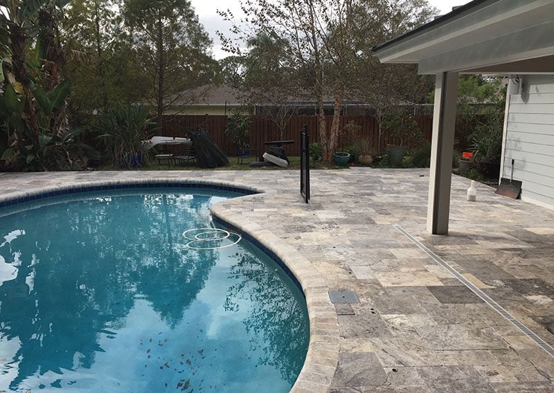 ANTI SLIP APPLICATION FOR STONE ON POOL DECK