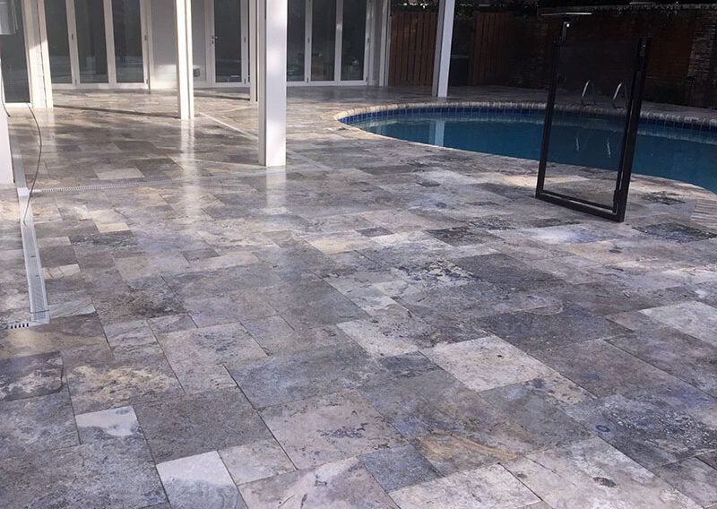 ANTI SLIP APPLICATION FOR STONE ON POOL DECK