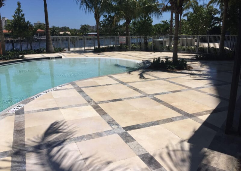 Sealing and Coating Travertine Pool Decks