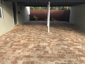 Cement Pavers Must be Sealed to Prevent Fading - after treatment