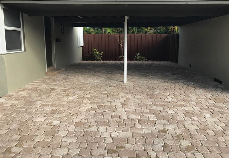Cement Pavers Must be Sealed to Prevent Fading - Before treatment