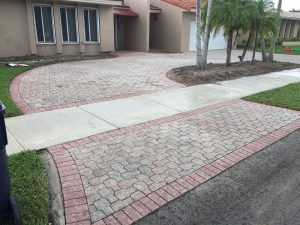 Cement Pavers Must be Sealed to Prevent Fading - Before treatment