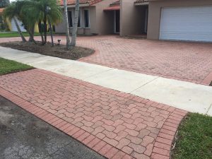 Cement Pavers Must be Sealed to Prevent Fading - after treatment