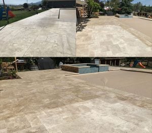 Travertine flooring can become VERY slippery and should also be protected from fading & staining - National Sealing Company