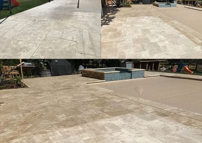 Travertine flooring can become VERY slippery and should also be protected from fading & staining - National Sealing Company