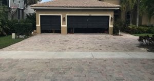 This residential location in Lake Worth had pavers that had faded badly over the years.