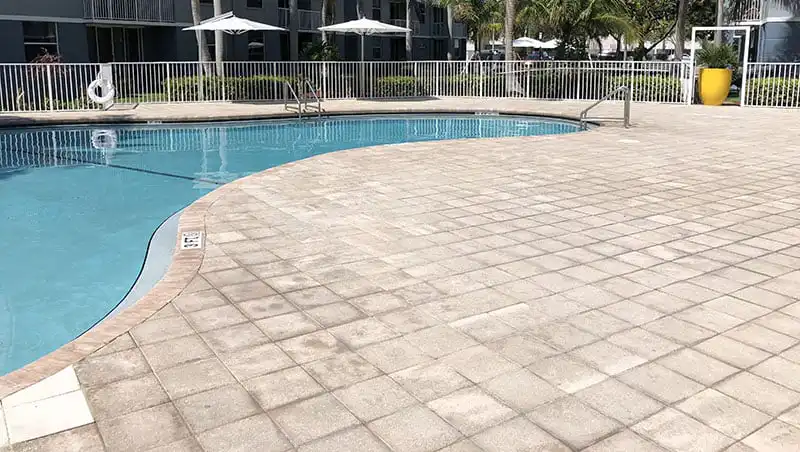 Sealing Pavers for Commercial Pool Deck Pavers by National Sealing Co.