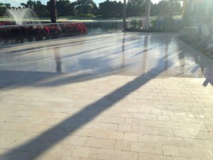 Comparison: Coated Travertine vs Bare Travertine