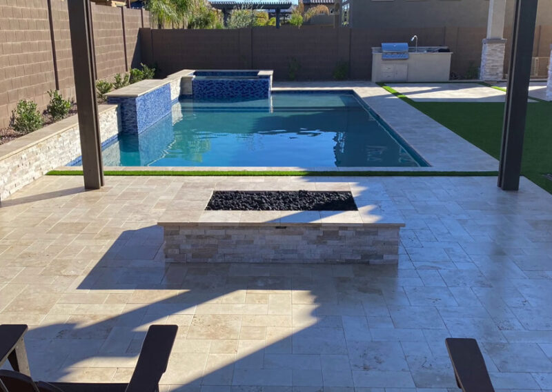 Sealing Travertine + Nano Non Slip Beads – Gilbert, AZ