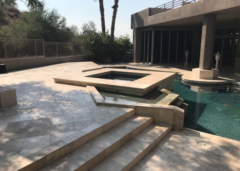 Sealing Travertine + Nano Non Slip Beads – Phoenix, AZ