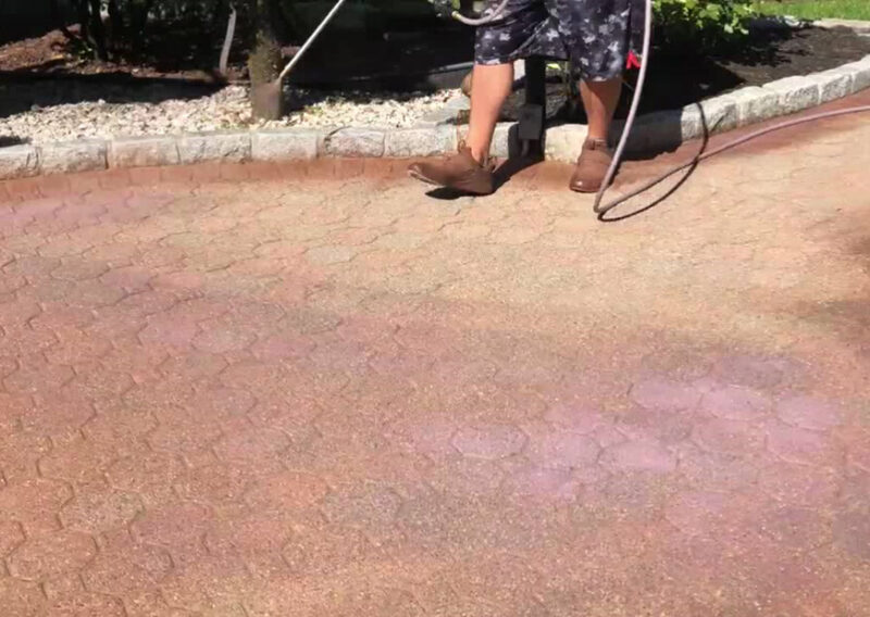 Dyeing Faded Paver Bricks - Thornwood, NY