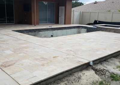 Sealing Travertine Pool Deck - Tampa, FL