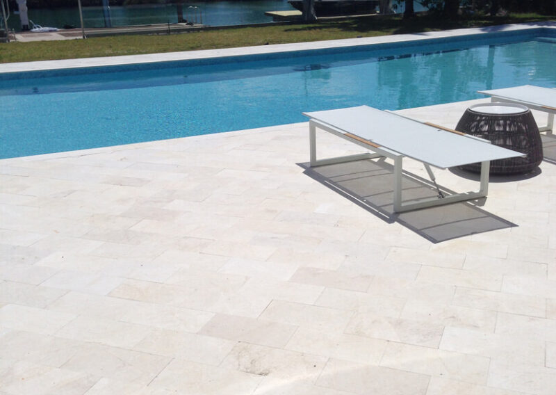 Sealing Travertine - Key Biscayne, FL