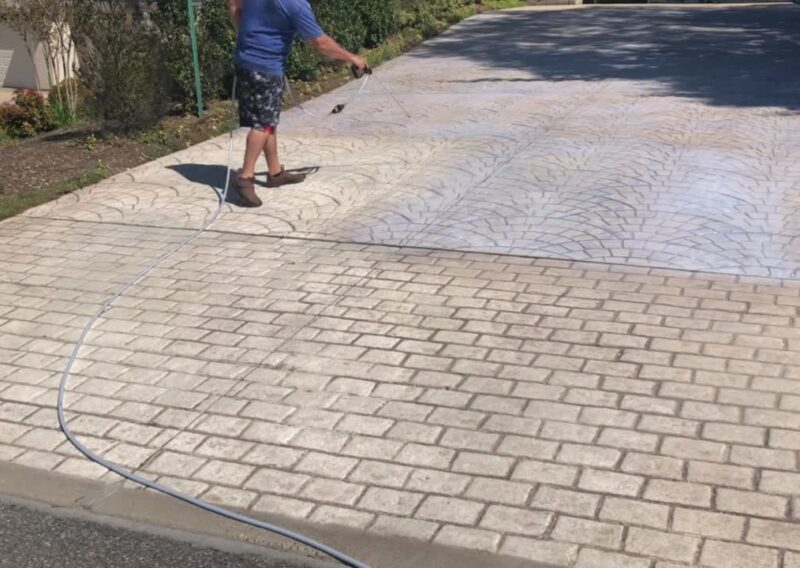 Non Slip for Pitched, Stamped Concrete – Miller Place, NY